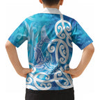 Hammerhead Shark Tattoo New Zealand Kid Hawaiian Shirt Maori Galaxy Mangopare Pattern
