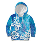Hammerhead Shark Tattoo New Zealand Kid Hoodie Maori Galaxy Mangopare Pattern