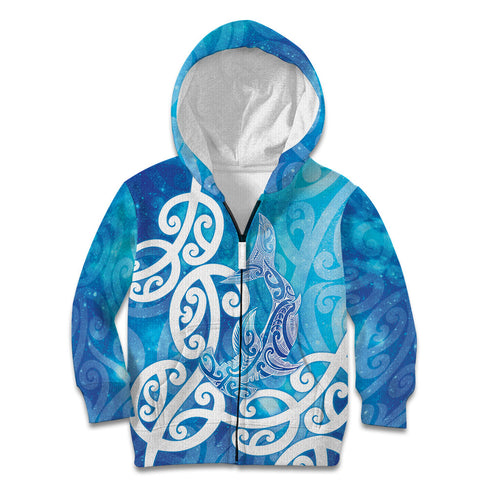 Hammerhead Shark Tattoo New Zealand Kid Hoodie Maori Galaxy Mangopare Pattern