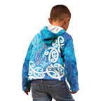 Hammerhead Shark Tattoo New Zealand Kid Hoodie Maori Galaxy Mangopare Pattern