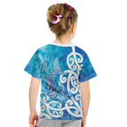 Hammerhead Shark Tattoo New Zealand Kid T Shirt Maori Galaxy Mangopare Pattern