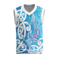 Hammerhead Shark Tattoo New Zealand Christmas Knitted V-Neck Vest Maori Galaxy Mangopare Pattern