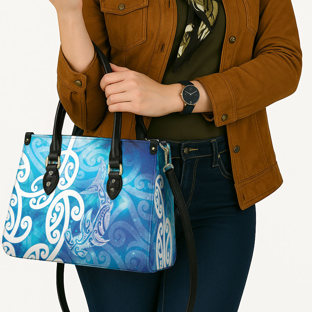 Hammerhead Shark Tattoo New Zealand Leather Bag Maori Galaxy Mangopare Pattern