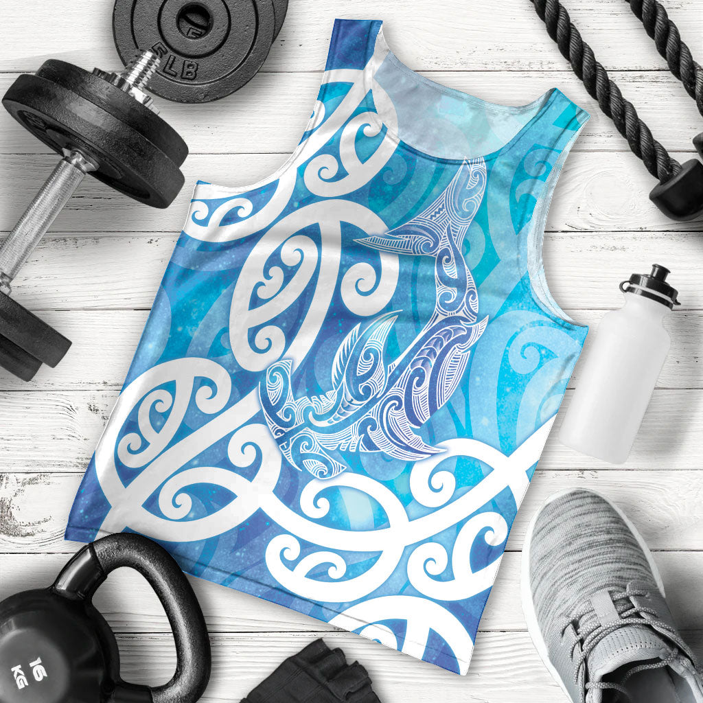 Hammerhead Shark Tattoo New Zealand Men Tank Top Maori Galaxy Mangopare Pattern
