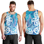 Hammerhead Shark Tattoo New Zealand Men Tank Top Maori Galaxy Mangopare Pattern