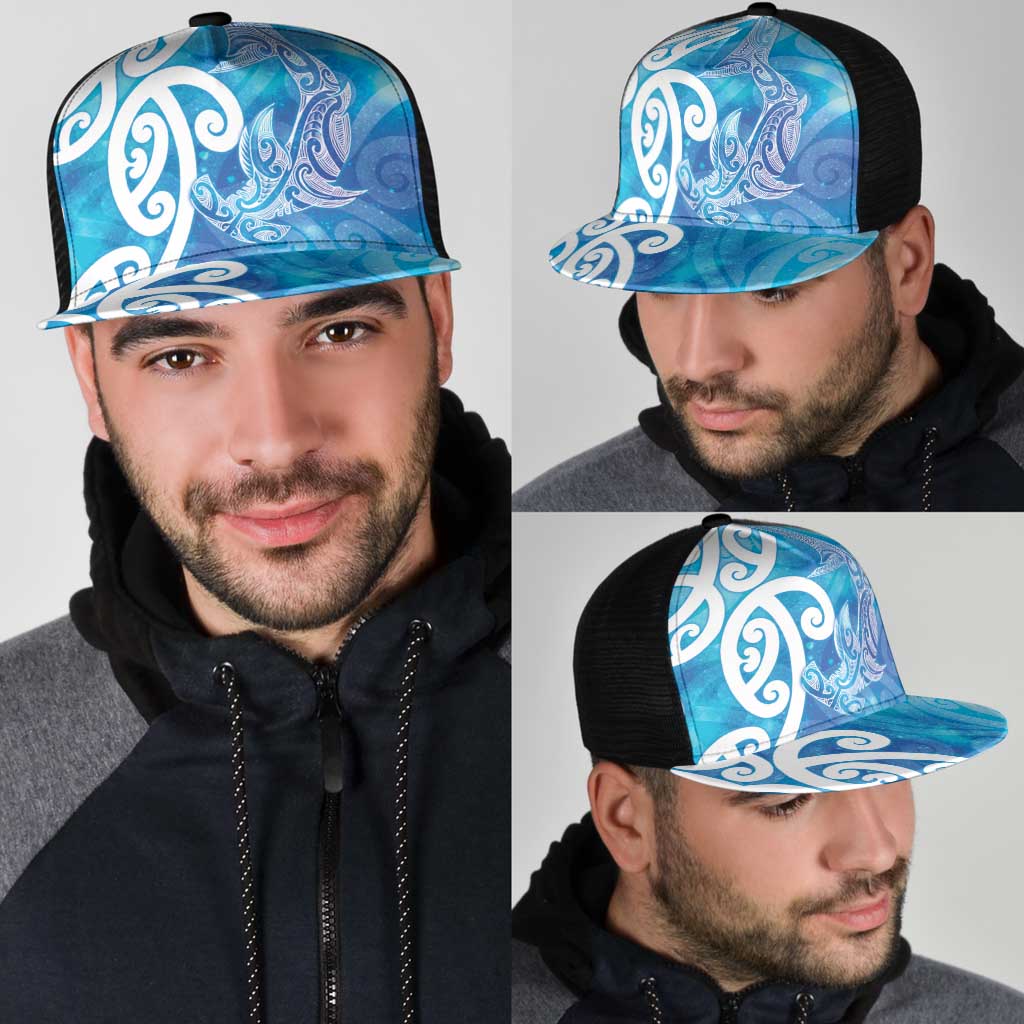 Hammerhead Shark Tattoo New Zealand Mesh Trucker Cap Maori Galaxy Mangopare Pattern
