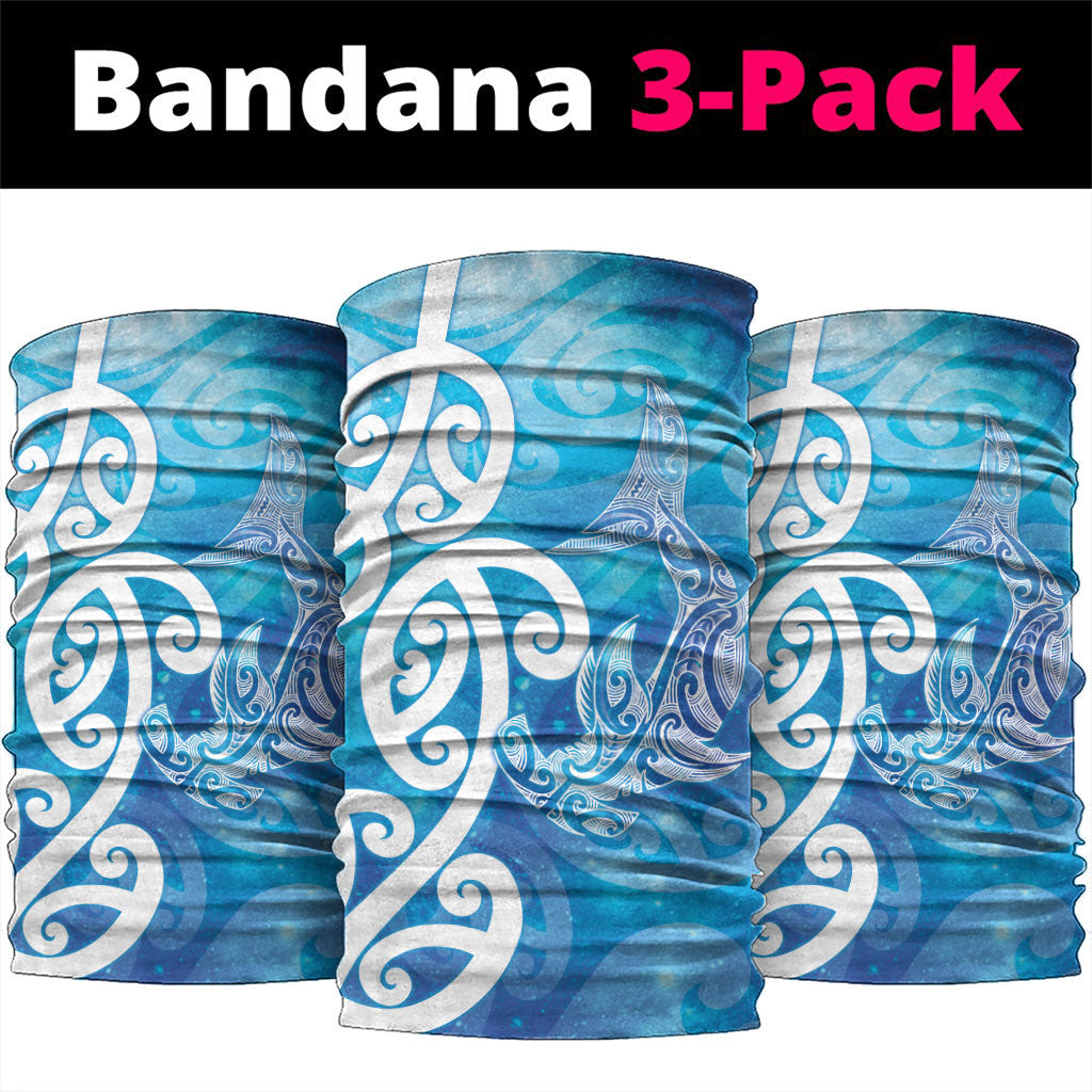 Hammerhead Shark Tattoo New Zealand Neck Gaiter Maori Galaxy Mangopare Pattern