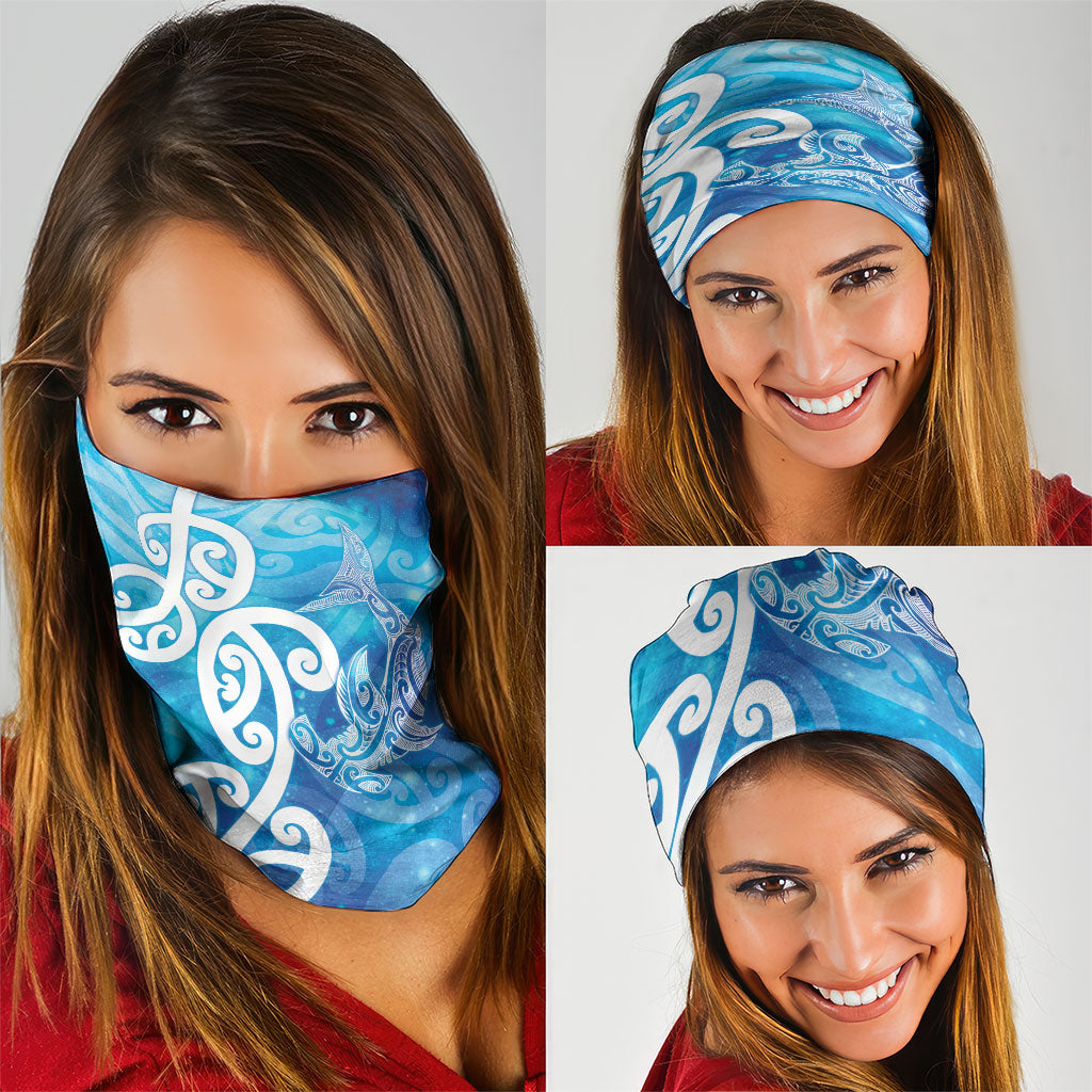Hammerhead Shark Tattoo New Zealand Neck Gaiter Maori Galaxy Mangopare Pattern