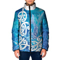 Hammerhead Shark Tattoo New Zealand Padded Jacket Maori Galaxy Mangopare Pattern