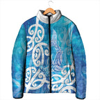 Hammerhead Shark Tattoo New Zealand Padded Jacket Maori Galaxy Mangopare Pattern