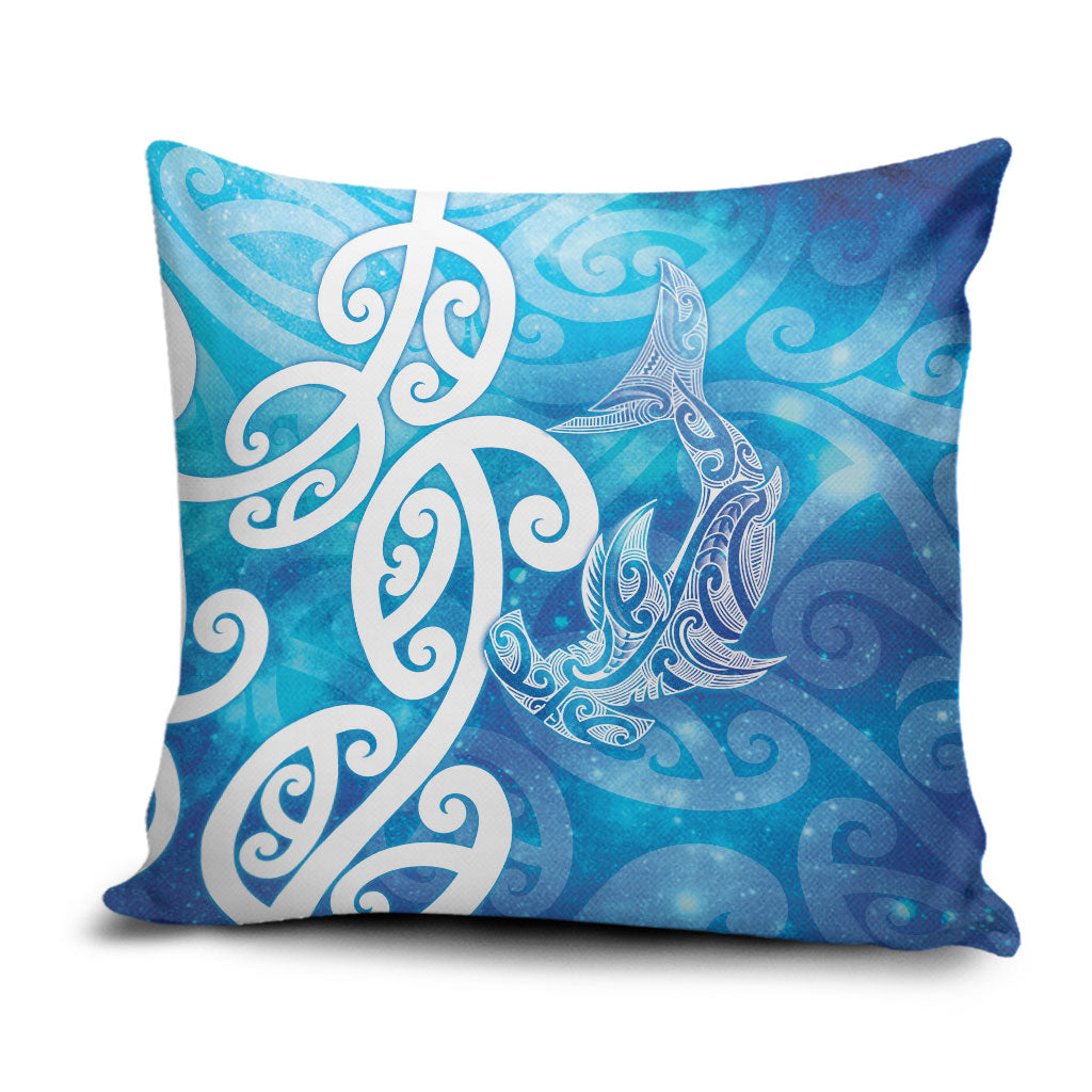 Hammerhead Shark Tattoo New Zealand Pillow Cover Maori Galaxy Mangopare Pattern
