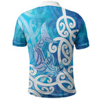 Hammerhead Shark Tattoo New Zealand Polo Shirt Maori Galaxy Mangopare Pattern