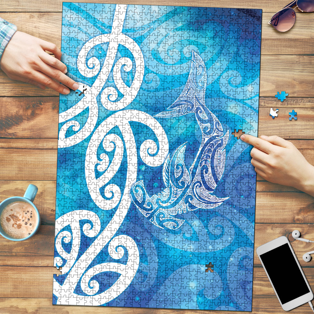 Hammerhead Shark Tattoo New Zealand Puzzle Maori Galaxy Mangopare Pattern