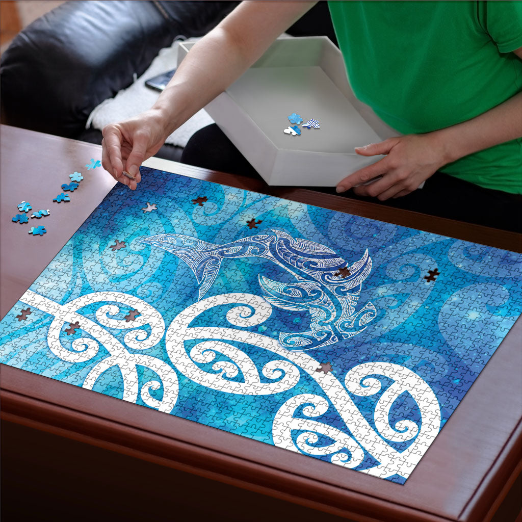 Hammerhead Shark Tattoo New Zealand Puzzle Maori Galaxy Mangopare Pattern