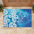 Hammerhead Shark Tattoo New Zealand Rubber Doormat Maori Galaxy Mangopare Pattern