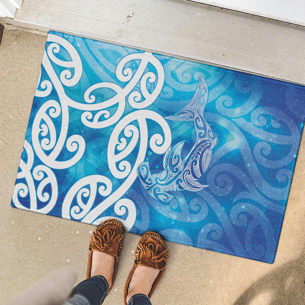 Hammerhead Shark Tattoo New Zealand Rubber Doormat Maori Galaxy Mangopare Pattern