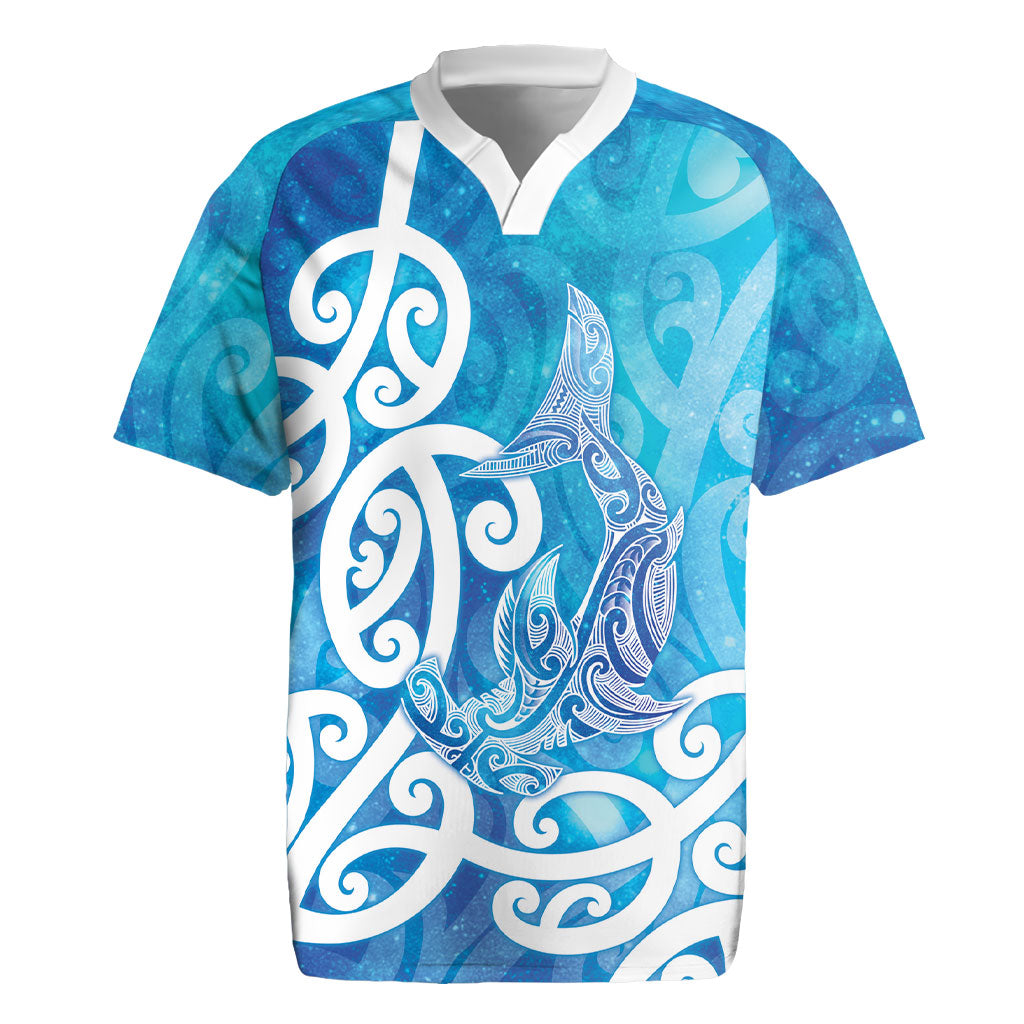 Hammerhead Shark Tattoo New Zealand Rugby Jersey Maori Galaxy Mangopare Pattern