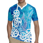Hammerhead Shark Tattoo New Zealand Rugby Jersey Maori Galaxy Mangopare Pattern