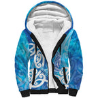 Hammerhead Shark Tattoo New Zealand Sherpa Hoodie Maori Galaxy Mangopare Pattern
