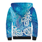 Hammerhead Shark Tattoo New Zealand Sherpa Hoodie Maori Galaxy Mangopare Pattern