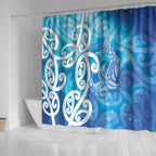 Hammerhead Shark Tattoo New Zealand Shower Curtain Maori Galaxy Mangopare Pattern