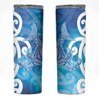 Hammerhead Shark Tattoo New Zealand Skinny Tumbler Maori Galaxy Mangopare Pattern