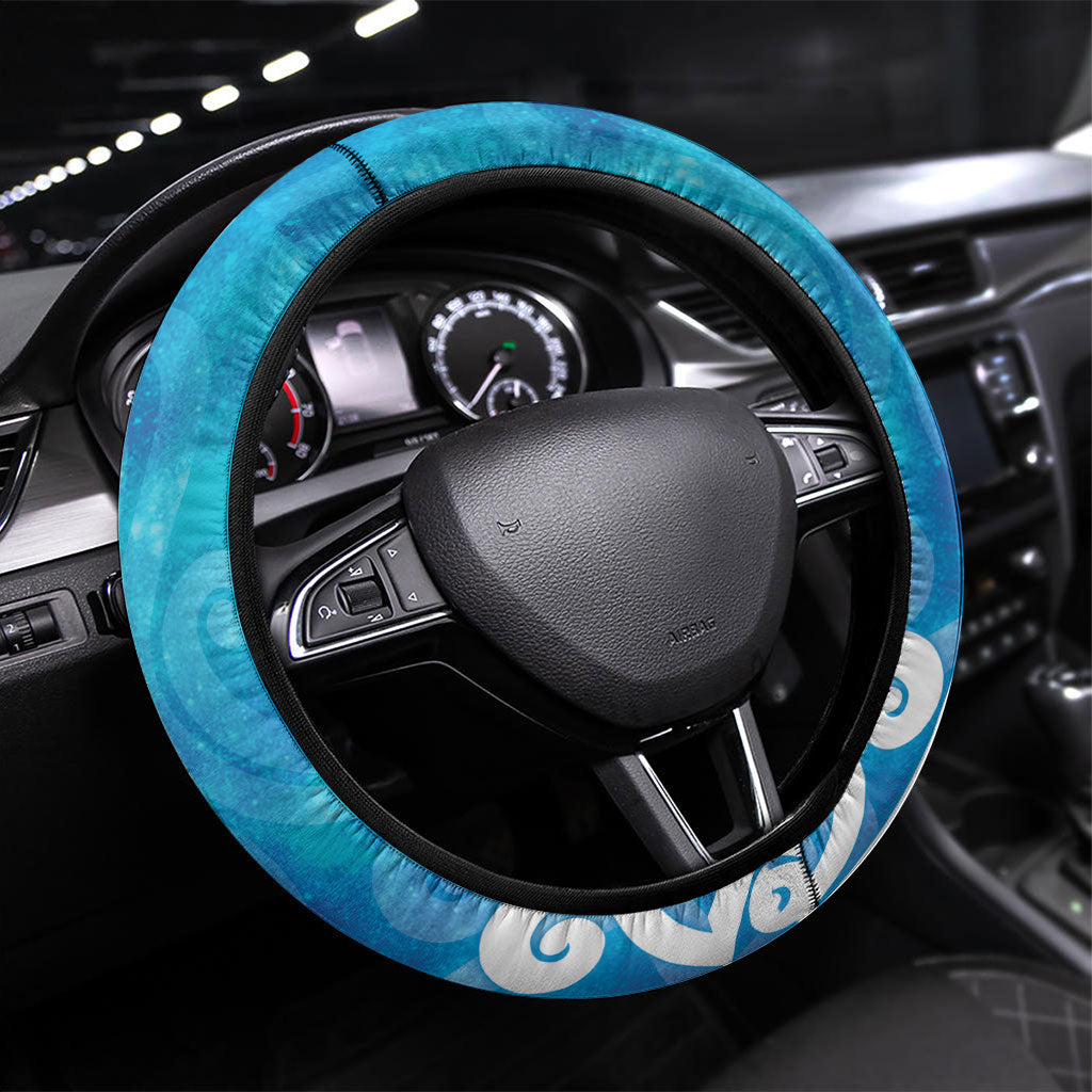 Hammerhead Shark Tattoo New Zealand Steering Wheel Cover Maori Galaxy Mangopare Pattern