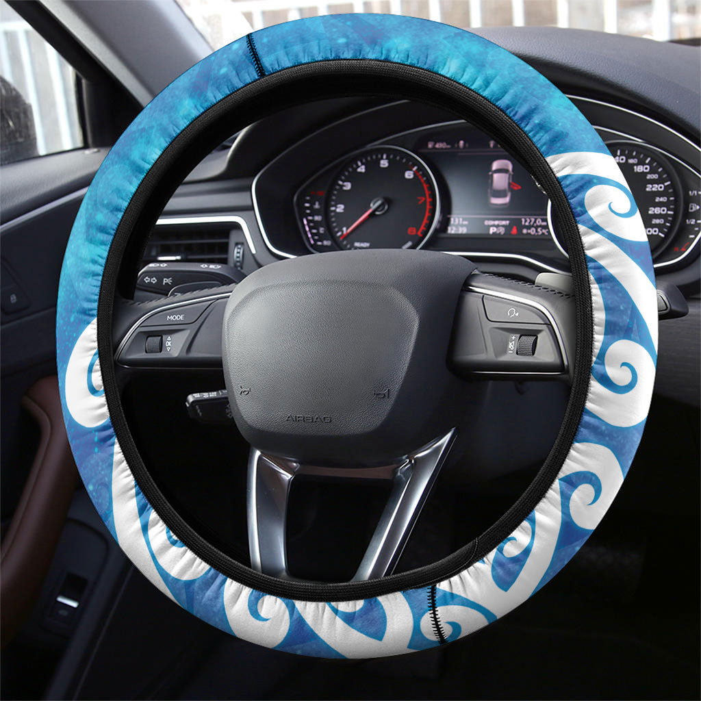 Hammerhead Shark Tattoo New Zealand Steering Wheel Cover Maori Galaxy Mangopare Pattern