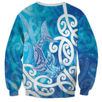Hammerhead Shark Tattoo New Zealand Sweatshirt Maori Galaxy Mangopare Pattern