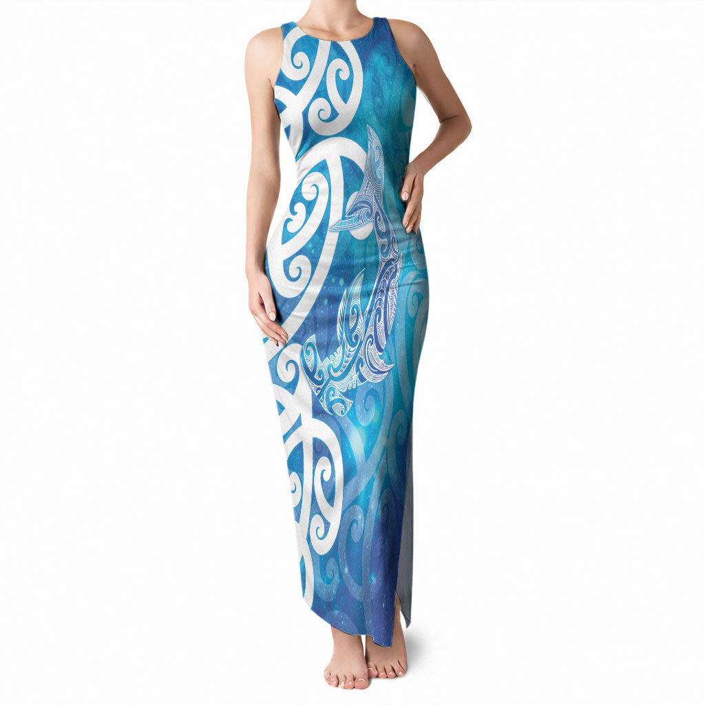 Hammerhead Shark Tattoo New Zealand Tank Maxi Dress Maori Galaxy Mangopare Pattern