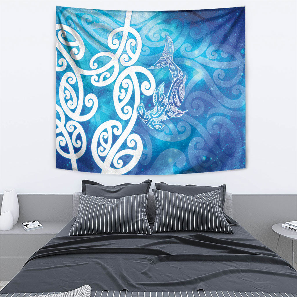 Hammerhead Shark Tattoo New Zealand Tapestry Maori Galaxy Mangopare Pattern
