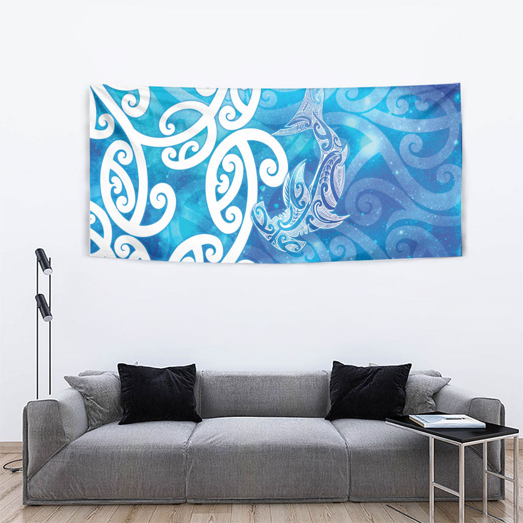 Hammerhead Shark Tattoo New Zealand Tapestry Maori Galaxy Mangopare Pattern