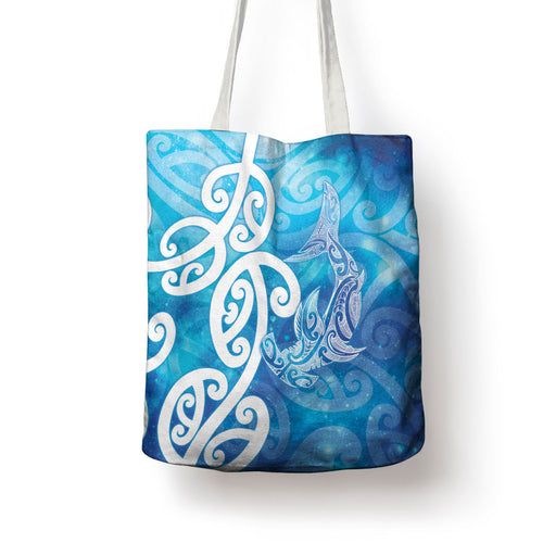 Hammerhead Shark Tattoo New Zealand Tote Bag Maori Galaxy Mangopare Pattern