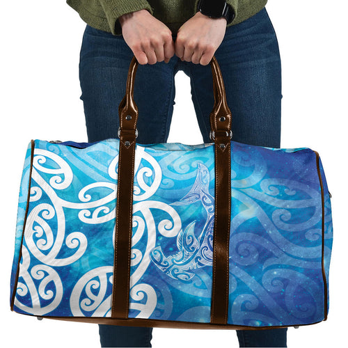 Hammerhead Shark Tattoo New Zealand Travel Bag Maori Galaxy Mangopare Pattern