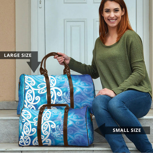 Hammerhead Shark Tattoo New Zealand Travel Bag Maori Galaxy Mangopare Pattern
