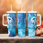 Hammerhead Shark Tattoo New Zealand Tumbler With Handle Maori Galaxy Mangopare Pattern