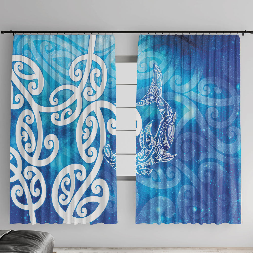 Hammerhead Shark Tattoo New Zealand Window Curtain Maori Galaxy Mangopare Pattern