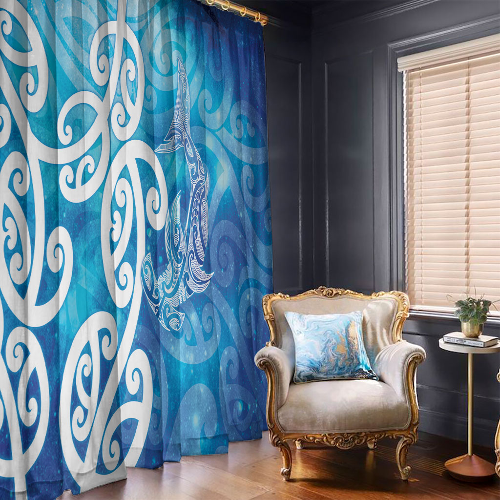 Hammerhead Shark Tattoo New Zealand Window Curtain Maori Galaxy Mangopare Pattern