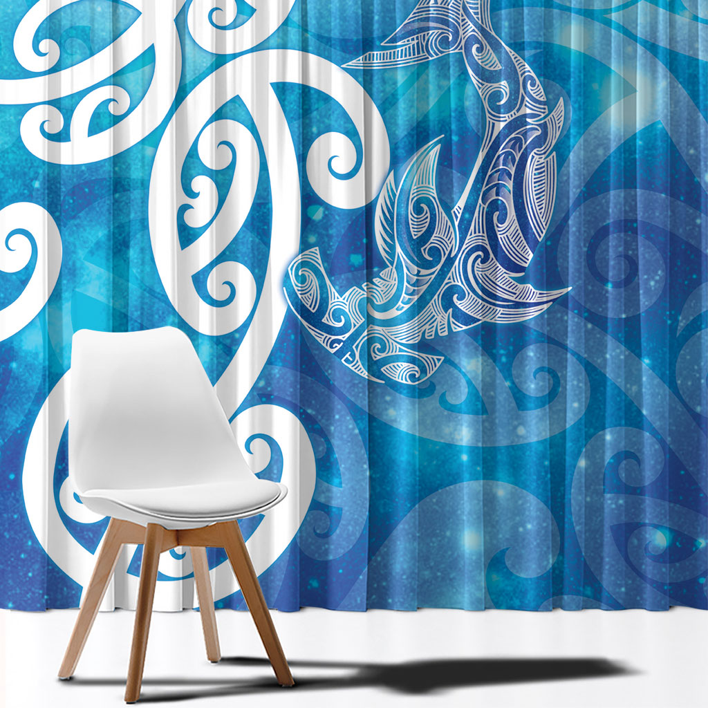 Hammerhead Shark Tattoo New Zealand Window Curtain Maori Galaxy Mangopare Pattern