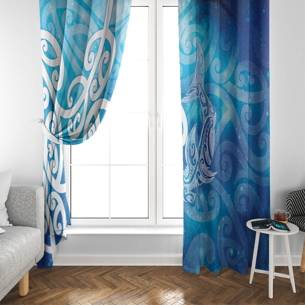 Hammerhead Shark Tattoo New Zealand Window Curtain Maori Galaxy Mangopare Pattern