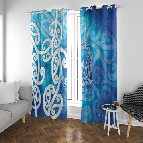Hammerhead Shark Tattoo New Zealand Window Curtain Maori Galaxy Mangopare Pattern