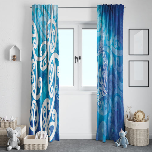 Hammerhead Shark Tattoo New Zealand Window Curtain Maori Galaxy Mangopare Pattern