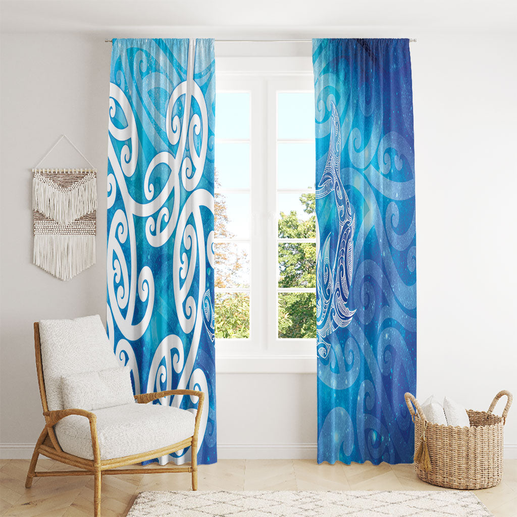 Hammerhead Shark Tattoo New Zealand Window Curtain Maori Galaxy Mangopare Pattern