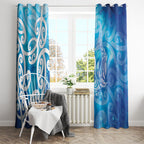 Hammerhead Shark Tattoo New Zealand Window Curtain Maori Galaxy Mangopare Pattern