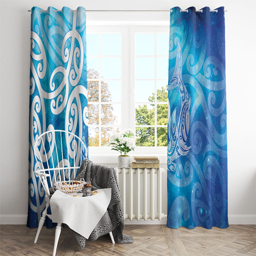 Hammerhead Shark Tattoo New Zealand Window Curtain Maori Galaxy Mangopare Pattern