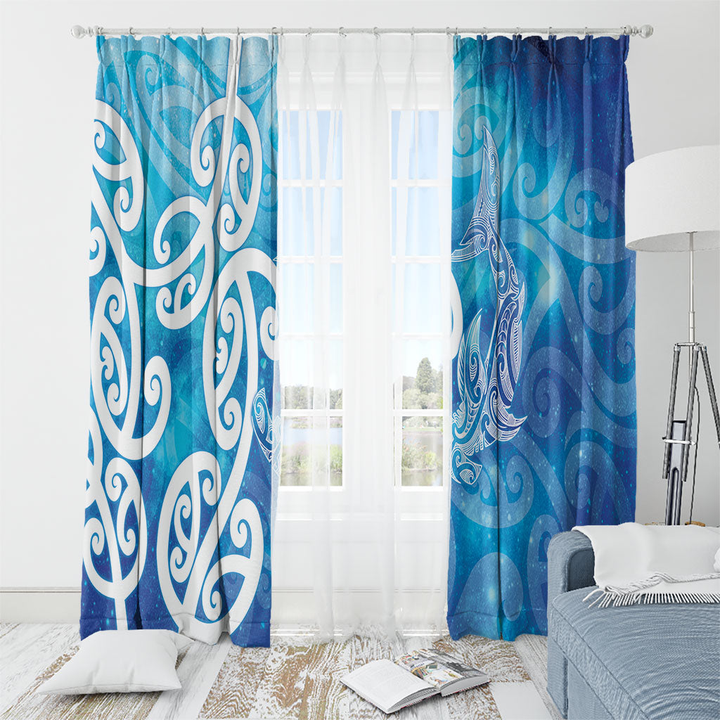 Hammerhead Shark Tattoo New Zealand Window Curtain Maori Galaxy Mangopare Pattern