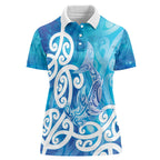 Hammerhead Shark Tattoo New Zealand Women Polo Shirt Maori Galaxy Mangopare Pattern