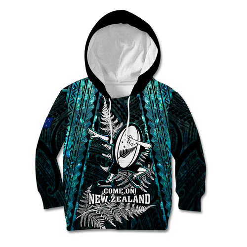 new-zealand-silver-fern-rugby-kid-hoodie-aotearoa-all-black-dabbing-ball-with-maori-paua-shell