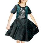 new-zealand-silver-fern-rugby-kid-short-sleeve-dress-aotearoa-all-black-dabbing-ball-with-maori-paua-shell