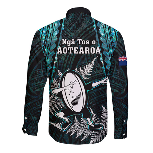 new-zealand-silver-fern-rugby-long-sleeve-button-shirt-aotearoa-all-black-dabbing-ball-with-maori-paua-shell